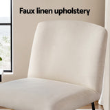 NNEDSZ Artiss Accent Chair Armless Armchair Sled Cross Leg Beige