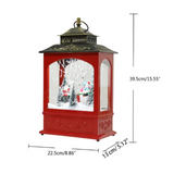 NNEOBA Christmas Snow Wind Lantern with LED Light and Music