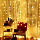 NNEOBA Christmas Lights Curtain Garland(Warm White)