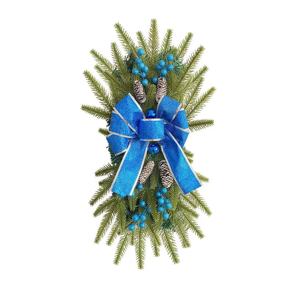 NNEOBA Christmas Bow Upside Down Tree Garland