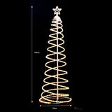 NNEDSZ Samland Led 185cm Spiral Rope Light Christmas Tree Star Motif Warm White