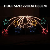 NNEDSZ Samland Led Animated 10 Stars Motif Rope Light for Christmas 2.2m
