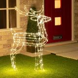 NNEDSZ Samland Led Warm White Copper Wired 3d Standing Reindeer For Christmas Decoration