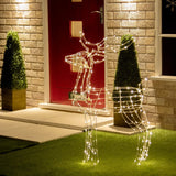 NNEDSZ Samland Led Warm White Copper Wired 3d Standing Reindeer For Christmas Decoration