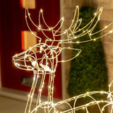 NNEDSZ Samland Led Warm White Copper Wired 3d Standing Reindeer For Christmas Decoration