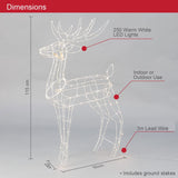 NNEDSZ Samland Led Warm White Copper Wired 3d Standing Reindeer For Christmas Decoration