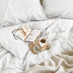 NNEDSZ Organic Cotton Basic White Quilt Cover Sets by Bedding House King