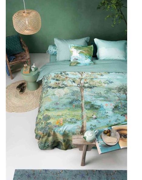 NNEDSZ Pip Paradise Cotton Green Quilt Cover Set By Pip Studio
