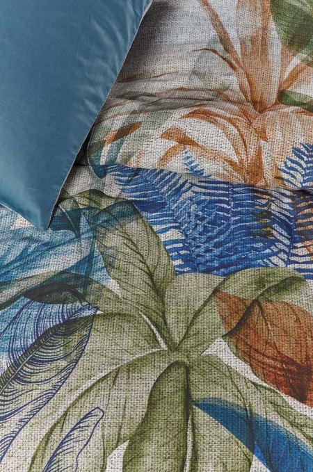 NNEDSZ Isla Cotton Sateen Blue Quilt Cover Sets by Bedding House King