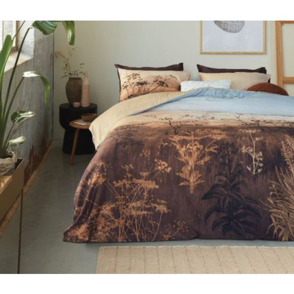 NNEDSZ Brown Cotton Sateen Brown Quilt Cover Sets by Bedding House Queen