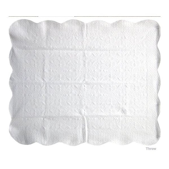 NNEDSZ Antique White 100% Cotton Throw