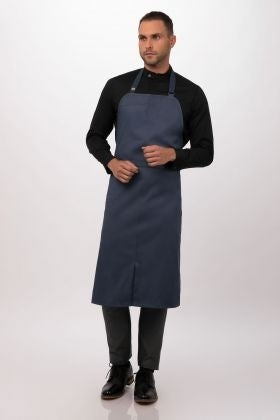 NNEDSZ Brio Chef Blue Bib Apron by Chef Works