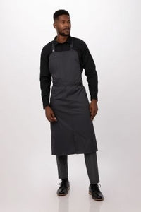 NNEDSZ Brio Chef Charcoal Bib Apron by Chef Works