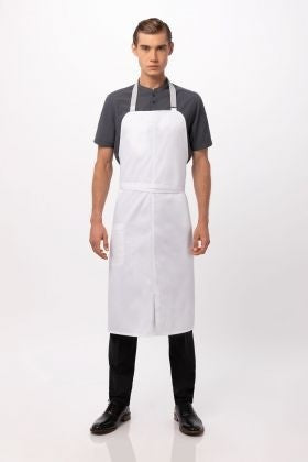 NNEDSZ Brio Chef White Bib Apron by Chef Works