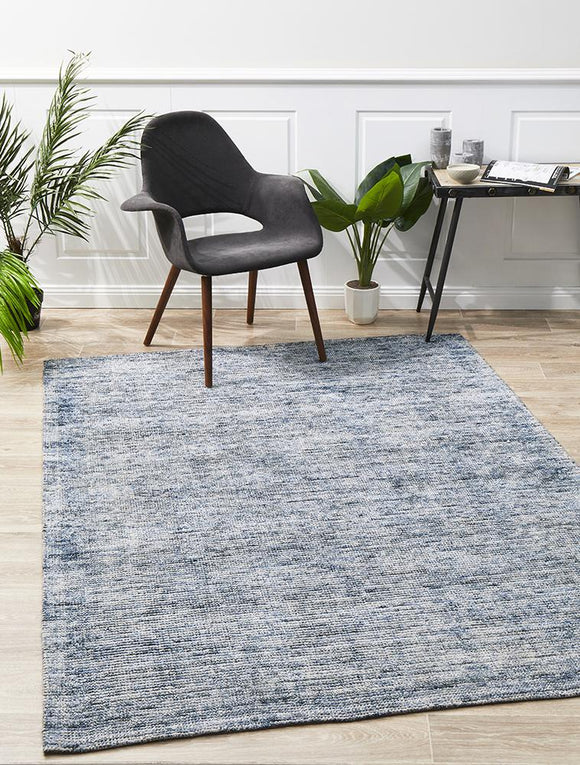 NNEDSZ Allure Indigo Cotton Rayon Rug by Rug Culture - 400x300CM
