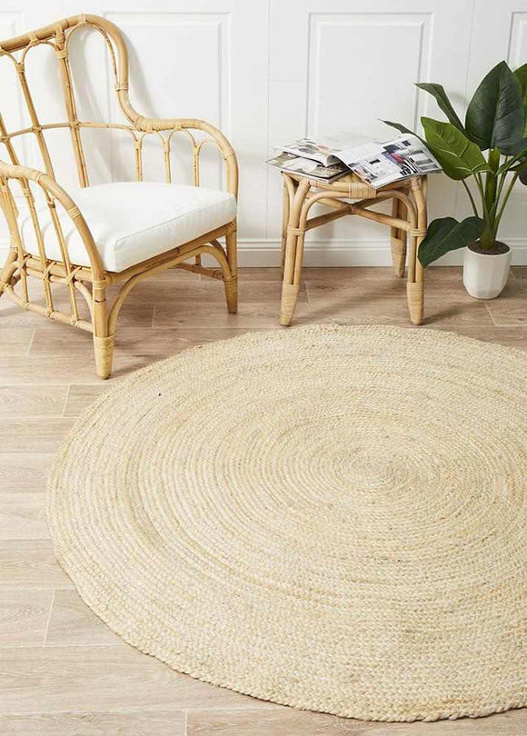 NNEDSZ Atrium Polo Bleach By Rug Culture - 200X200CM - ROUND