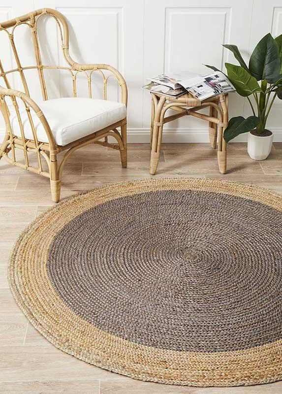 NNEDSZ Atrium Polo Charcoal Round By Rug Culture - 200X200CM - ROUND