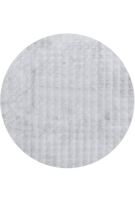 NNEDSZ Bubble Silver Round Washable Rug by Rug Culture-100X100CM - ROUND