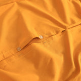 NNEDSZ Elan Linen 100% Egyptian Cotton Vintage Washed 500TC Mustard Double Quilt Cover Set