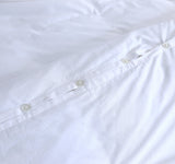 NNEDSZ Elan Linen 100% Egyptian Cotton Vintage Washed 500TC White Double Quilt Cover Set