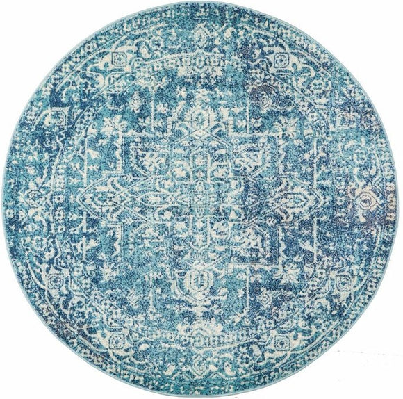 NNEDSZ Evoke 253 Blue Round by Rug Culture -200X200CM - ROUND