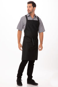 NNEDSZ Cross-Back Black Bib Apron by Chef Works