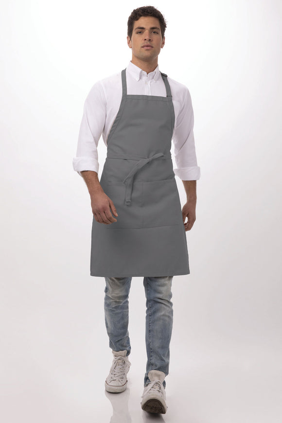 NNEDSZ Butcher Grey Bib Apron by Chef Works