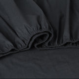 NNEDSZ Elan Linen 100% Egyptian Cotton Vintage Washed 500TC Charcoal King Bed Sheets Set