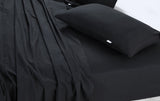 NNEDSZ Elan Linen 100% Egyptian Cotton Vintage Washed 500TC Charcoal King Bed Sheets Set