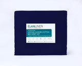 NNEDSZ Elan Linen 100% Egyptian Cotton Vintage Washed 500TC Navy Blue King Bed Sheets Set