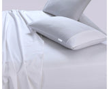 NNEDSZ Elan Linen 100% Egyptian Cotton Vintage Washed 500TC White King Bed Sheets Set