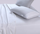 NNEDSZ Elan Linen 100% Egyptian Cotton Vintage Washed 500TC White King Single Bed Sheets Set
