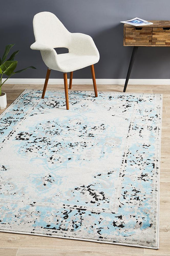 NNEDSZ Alexa Transitional Rug Blue Grey by Rug Culture - 400X300CM