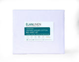 NNEDSZ Elan Linen 100% Egyptian Cotton Vintage Washed 500TC White 50 cm deep Mega King Bed Sheets Set