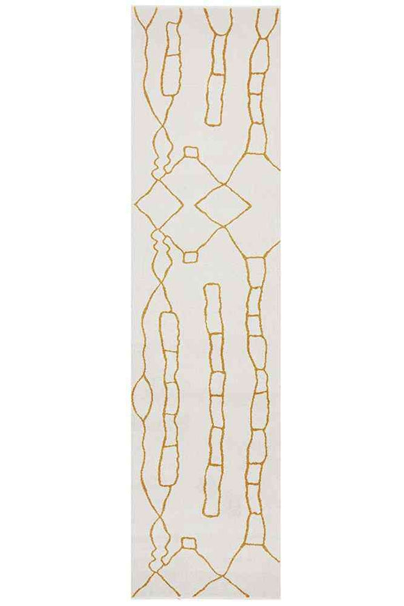 NNEDSZ Paradise Runner Amy Gold by Rug Culture - 400X80CM - RUNNER