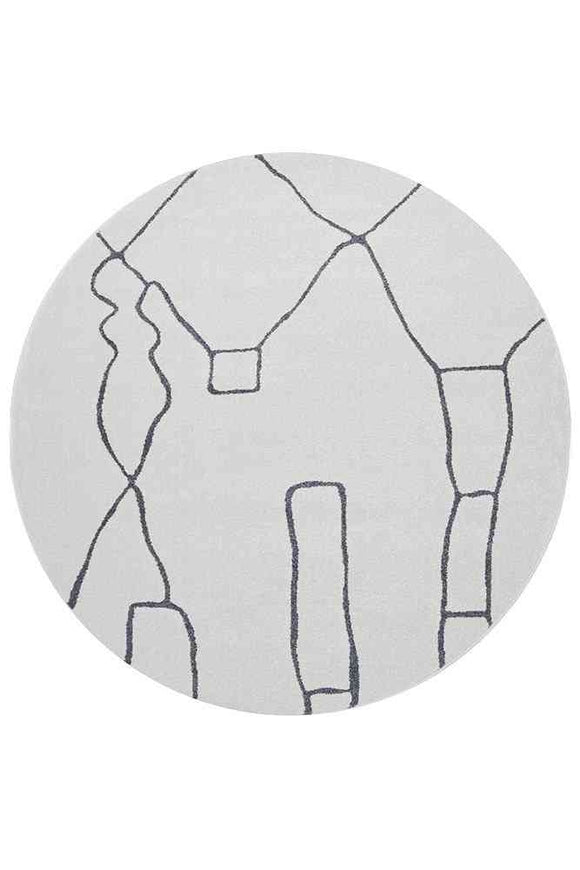 NNEDSZ Paradise Round Amy Grey by Rug Culture - 240X240CM - ROUND