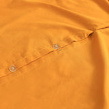 NNEDSZ Elan Linen 100% Egyptian Cotton Vintage Washed 500TC Mustard Queen Quilt Cover Set