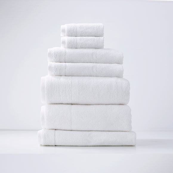 NNEDSZ Aireys 650 GSM Zero Twist 7 Piece Snow Bath Towel by Renee Taylor