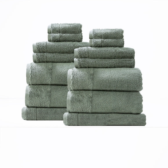 NNEDSZ Aireys 650 GSM Zero Twist 14 Piece Agave Bath Towel by Renee Taylor