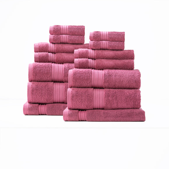 NNEDSZ 650 GSM Low Twist 14 Piece Rosebud Bath Sheet by Renee Taylor