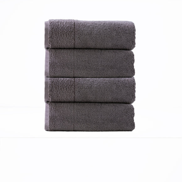 NNEDSZ Aireys 650 GSM Zero Twist 4 Piece Nickel Bath Towel by Renee Taylor