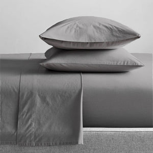 NNEDSZ 300 Thread Count 100 % Organic Cotton Steel Grey Sheet Sets by Renee Taylor Queen
