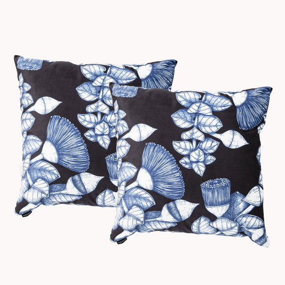 NNEDSZ Bush Land Twin Pack Poly Velvet Printed Cushion by Renee Taylor