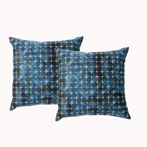 NNEDSZ Cubic Twin Pack Poly Velvet Printed Cushion by Renee Taylor