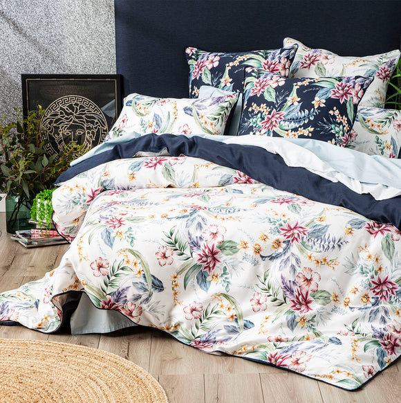 NNEDSZ 300 TC Veronica Cotton Quilt Cover Set by Renee Taylor Queen