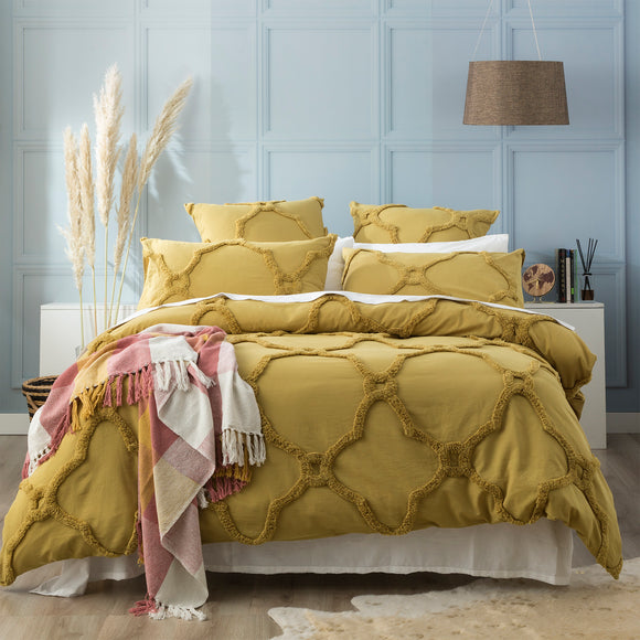 NNEDSZ Moroccan 100% Cotton Chenille Vintage Washed Tufted Willow European Pillowcase by Renee Taylor