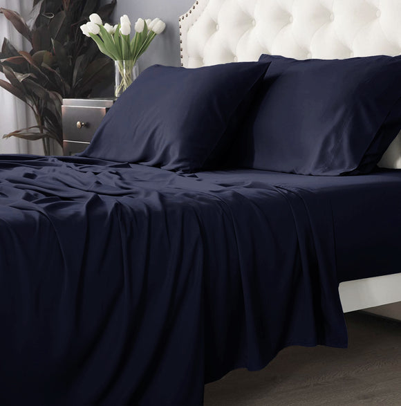 NNEDSZ Bamboo Cotton 500 TC Indigo Sheet Set by Park Avenue Split King