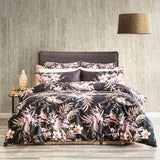 NNEDSZ 300 TC Grevillea Cotton Reversible Onyx Quilt Cover Sets by Renee Taylor Queen