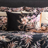 NNEDSZ 300 TC Grevillea Cotton Reversible Onyx Quilt Cover Sets by Renee Taylor Queen