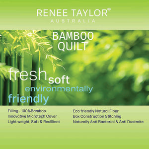 NNEDSZ 400 GSM Natural Bamboo Quilt by Renee Taylor Single